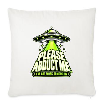 Neon-UFO-Entführungs-Meme - Sofakissenbezug 45 x 45 cm - Naturweiß  - Vorne