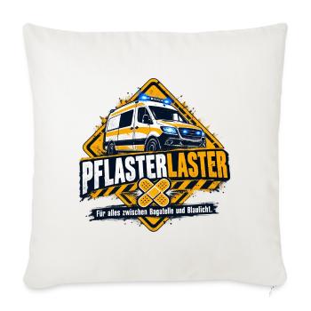 Pflaster Laster Blaulicht Humor - Sofakissenbezug 45 x 45 cm - Naturweiß  - Vorne
