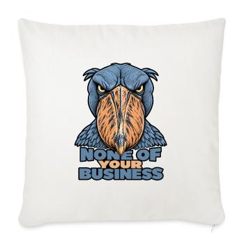 Shoebill – Geht dich nichts an - Sofakissenbezug 45 x 45 cm - Naturweiß  - Vorne