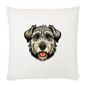 Wheaten Terrier Hundekopf - Sofakissenbezug 45 x 45 cm - Naturweiß  - Vorne