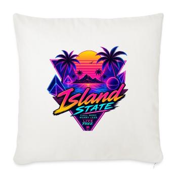 Insel Neon Retro Sunset - Sofakissenbezug 45 x 45 cm - Naturweiß  - Vorne