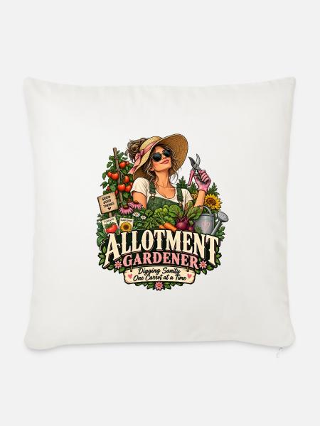 Der Gärtner bemerkt die Distanz - Sofakissenbezug 45 x 45 cm - Naturweiß 