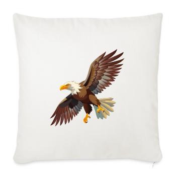 Fliegender Weißkopfseeadler - Sofakissenbezug 45 x 45 cm - Naturweiß  - Vorne