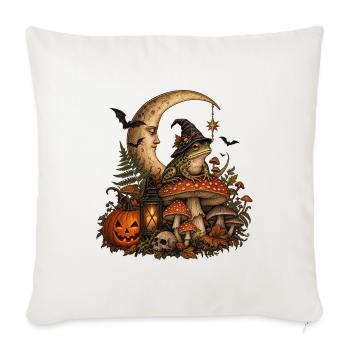 Magischer Frosch im Mondlicht - Sofakissenbezug 45 x 45 cm - Naturweiß  - Vorne