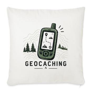 Geocaching GPS-Abenteuer - Sofakissenbezug 45 x 45 cm - Naturweiß  - Vorne