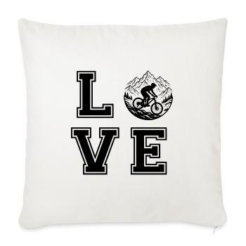 Love Mountain Biking Mountainbike-Radfahrer-Geschenk - Sofakissenbezug 45 x 45 cm - Naturweiß  - Vorne