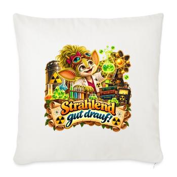 Wenuma Strahlend Gut Drauf - Sofakissenbezug 45 x 45 cm - Naturweiß  - Vorne