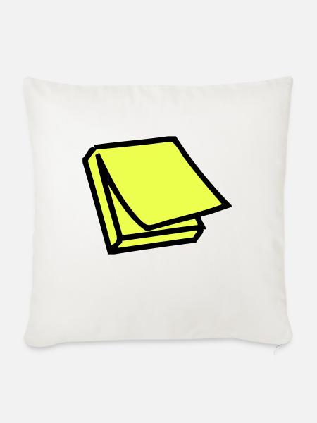 Postit - Sofakissenbezug 45 x 45 cm - Naturweiß 
