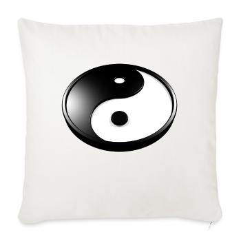 Yin Yang 3D - Sofakissenbezug 45 x 45 cm - Naturweiß  - Vorne