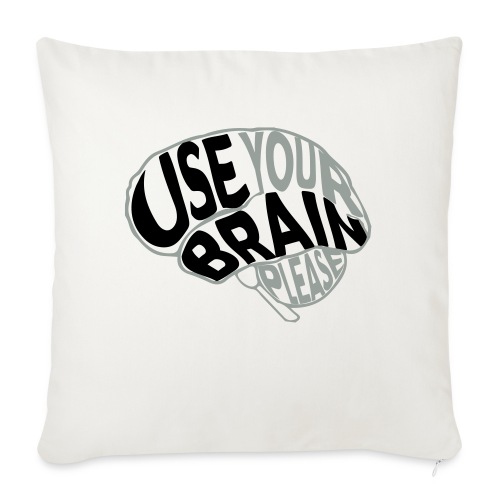 Use your brain - Copricuscino per divano, 45 x 45 cm