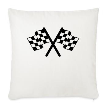 racing flags sport - Housse de coussin décorative 45 x 45 cm - blanc nature - Devant