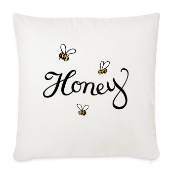 abeille - Housse de coussin décorative 45 x 45 cm - blanc nature - Devant
