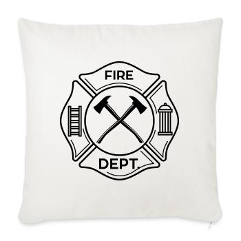 Feuerwehr Station Fire Department Zentrale - Sofakissenbezug 45 x 45 cm - Naturweiß  - Vorne