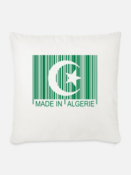 Code barre Made in ALGERIE 1c - Sofakissenbezug 45 x 45 cm - Naturweiß