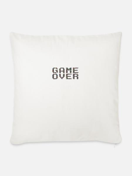 GameOver - Sofakissenbezug 45 x 45 cm - Naturweiß