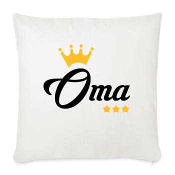 Grandma Gran Oma Grand-Mère Grand Mere - Sofa pillowcase 17,3'' x 17,3'' (45 x 45 cm) - natural white - Front