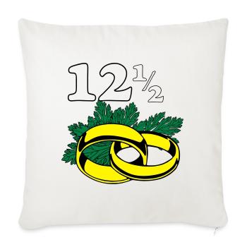 Parsley Wedding , 12,5 Years Wedding Anniversary (25) - Sofa pillowcase 17,3'' x 17,3'' (45 x 45 cm) - natural white - Front