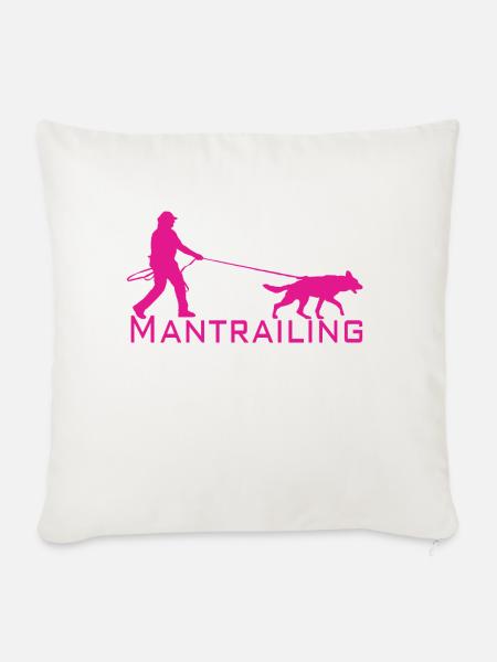 Mantrailing Pink - Sofakissenbezug 45 x 45 cm - Naturweiß 