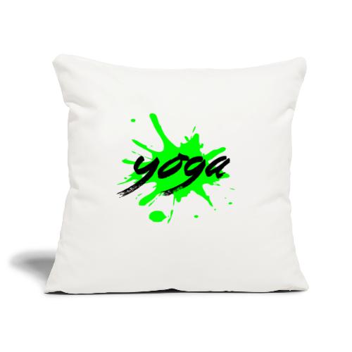 yoga verde yogi namaste pace amore arte hippie - Copricuscino per divano, 45 x 45 cm