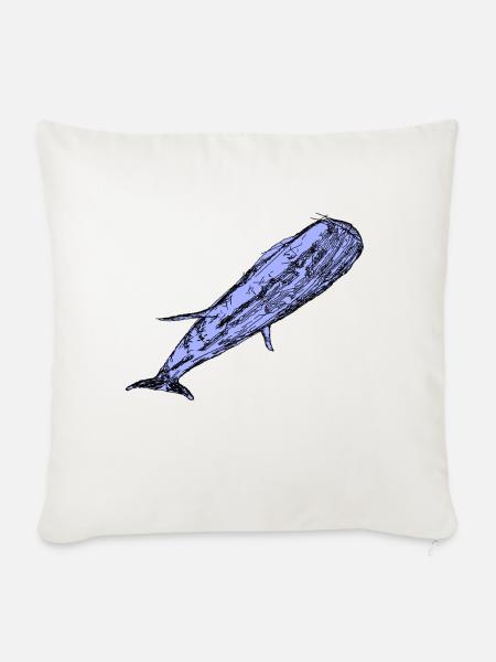 whale - Sofakissenbezug 45 x 45 cm - Naturweiß