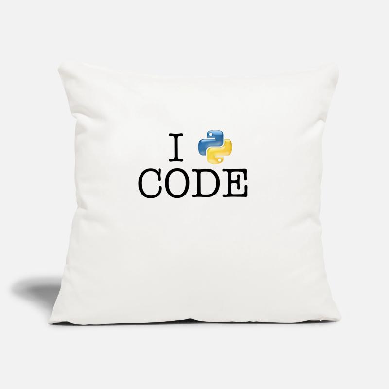 I love code - Python Sofa pillowcase 17,3'' x 17,3'' (45 x 45 cm)