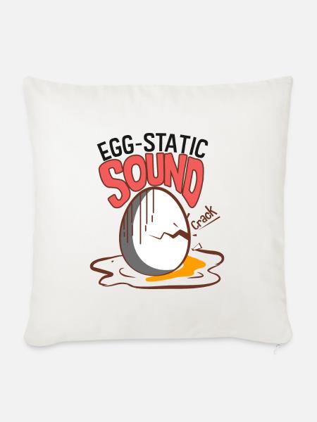 Eggstatic Sound - Sofakissenbezug 45 x 45 cm - Naturweiß