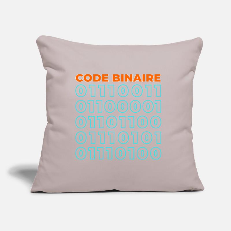 Code binaire Housse de coussin décorative 45 x 45 cm