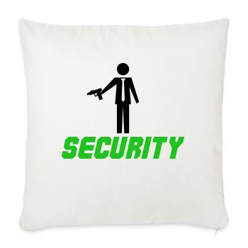 Conception de la sécurité - Housse de coussin décorative 45 x 45 cm - blanc nature - Devant