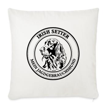 Irish Setter Jagdgebrauchshund Jagdhund Hunde - Sofakissenbezug 45 x 45 cm - Naturweiß  - Vorne