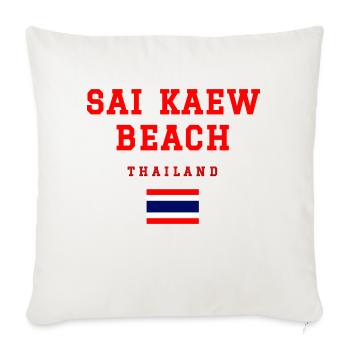 sai kaew beach Thailand - Sofa pillowcase 17,3'' x 17,3'' (45 x 45 cm) - natural white - Front