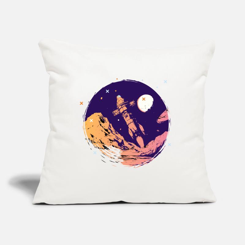 fusée espace école de l’espace début Allez nerd de l’espace Housse de coussin décorative 45 x 45 cm