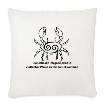 Zodiac sign Cancer - Sofa pillowcase 17,3'' x 17,3'' (45 x 45 cm) - natural white - Front