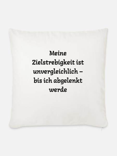 Typisch-Gamer - Sofakissenbezug 45 x 45 cm - Naturweiß 
