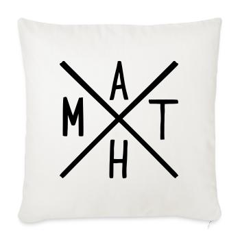 Mathe - Sofakissenbezug 45 x 45 cm - Naturweiß  - Vorne