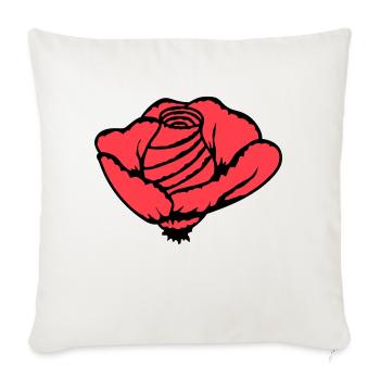 Pretty Beautiful Rose Blossom Leaf Roses Romantic - Sofa pillowcase 17,3'' x 17,3'' (45 x 45 cm) - natural white - Front