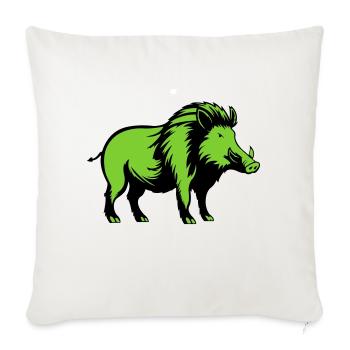 Sanglier - Housse de coussin décorative 45 x 45 cm - blanc nature - Devant