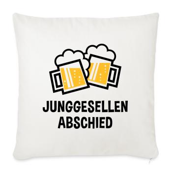 Junggesellenabschied (Bier Bayrische Bierkrüge 2C) - Sofakissenbezug 45 x 45 cm - Naturweiß  - Vorne