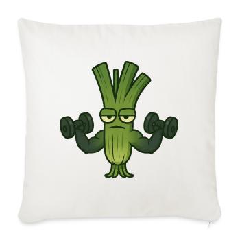 Leek Exercise Machine Shimmying Dumbbell Fitness - Housse de coussin décorative 45 x 45 cm - blanc nature - Devant