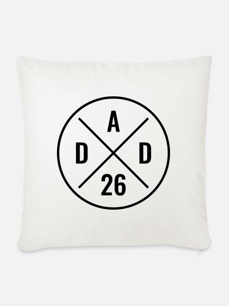 Dad 26 Baby Vater Vatertag Geschenk Papa 2026 - Sofakissenbezug 45 x 45 cm - Naturweiß 
