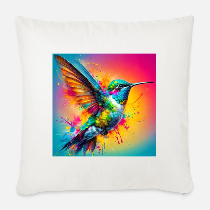 Kolibri - Sofakissenbezug 45 x 45 cm - Naturweiß 