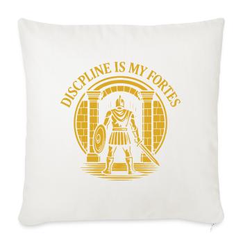 La discipline est ma conception de forteresse - Housse de coussin décorative 45 x 45 cm - blanc nature - Devant