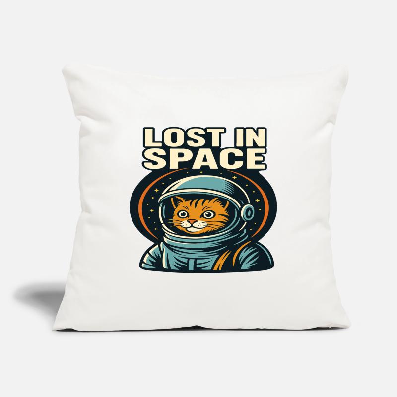 Perdu dans l’espace Katzen Astronaut Design Housse de coussin décorative 45 x 45 cm