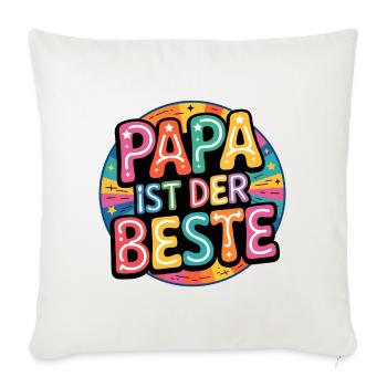 DAD IS THE BEST - Sofa pillowcase 17,3'' x 17,3'' (45 x 45 cm) - natural white - Front