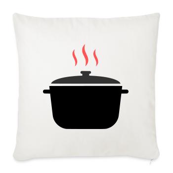 Cooking Pot Steam Cooking - Sofa pillowcase 17,3'' x 17,3'' (45 x 45 cm) - natural white - Front