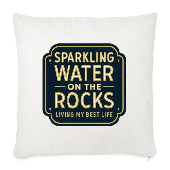 Eau pétillante sur rochers, néon - Housse de coussin décorative 45 x 45 cm - blanc nature - Devant