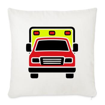 Ambulance Ambulance Front - Housse de coussin décorative 45 x 45 cm - blanc nature - Devant