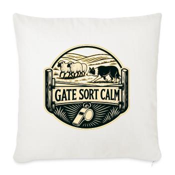 GATE SORT CALM Dog - Sofa pillowcase 17,3'' x 17,3'' (45 x 45 cm) - natural white - Front