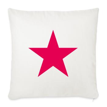 Neon Pink Star - Sofa pillowcase 17,3'' x 17,3'' (45 x 45 cm) - natural white - Front