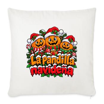 Die Weihnachtskürbis-Gang - Sofakissenbezug 45 x 45 cm - Naturweiß  - Vorne