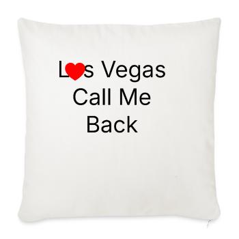 Ich liebe Vegas Ruf mich zurück - Sofakissenbezug 45 x 45 cm - Naturweiß  - Vorne